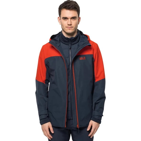 Jack Wolfskin Glaabach 3IN1 Jacket Mont Turuncu - Resim 4