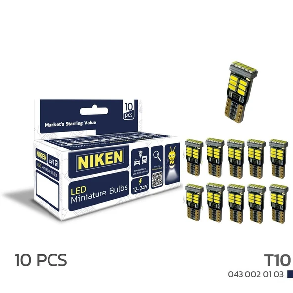 T10 Park Ledi - Beyaz 18Ledli Mini Canbus 10 (Adet) ürün görseli 1