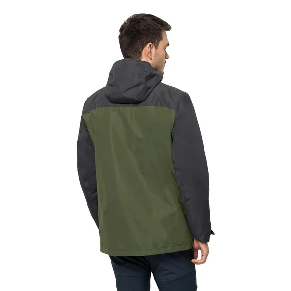 Jack Wolfskin Taubenberg 3IN1 Jacket Mont Yeşil - Resim 6