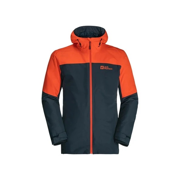 Jack Wolfskin Glaabach 3IN1 Jacket Mont Turuncu - Resim 5