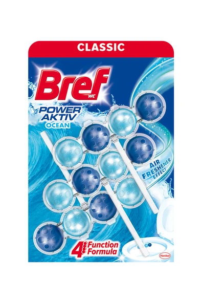 Bref Power Aktif Okyanus Kokulu 3'lü Katı Klozet Koku Giderici ürün görseli 1