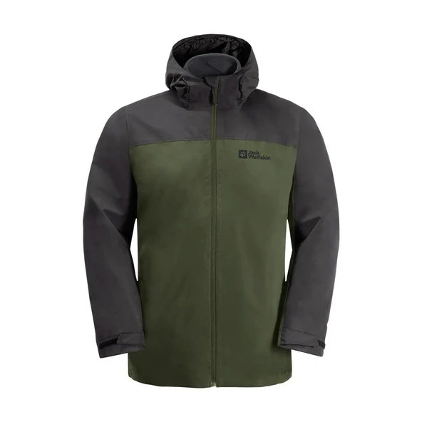 Jack Wolfskin Taubenberg 3IN1 Jacket Mont Yeşil - Resim 5