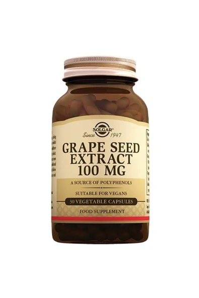 Solgar Grape Seed Extract 100 mg 30 Kapsül ürün görseli 1
