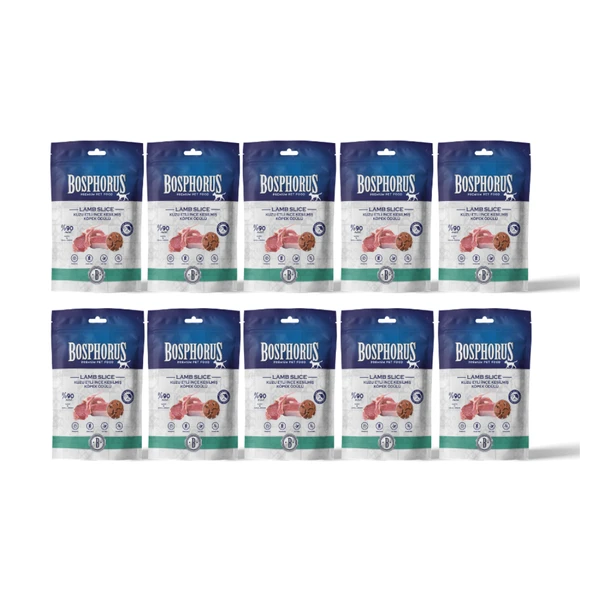 Küçük Irklar için Kuzu Etli İnce Kesilmiş Köpek Ödülü 80 gr x 10 Adet ürün görseli 1