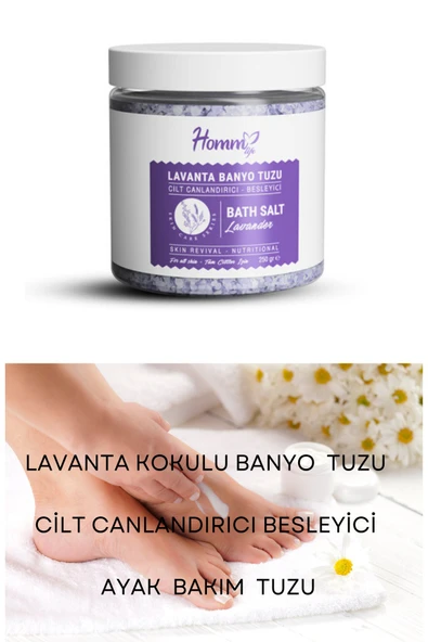 Homm Lavanta Kokulu Cilt Canlandırıcı Besleyici Ayak Bakım Tuzu Banyo Tuzu Homm Life Bitkisel ürün görseli 1