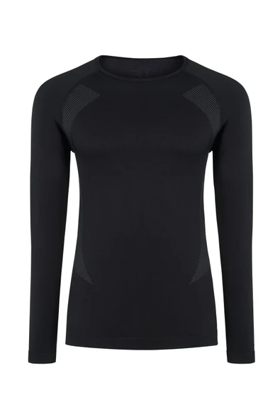Thermoform Seamless Termal Sweatshirt Siyah ürün görseli 1