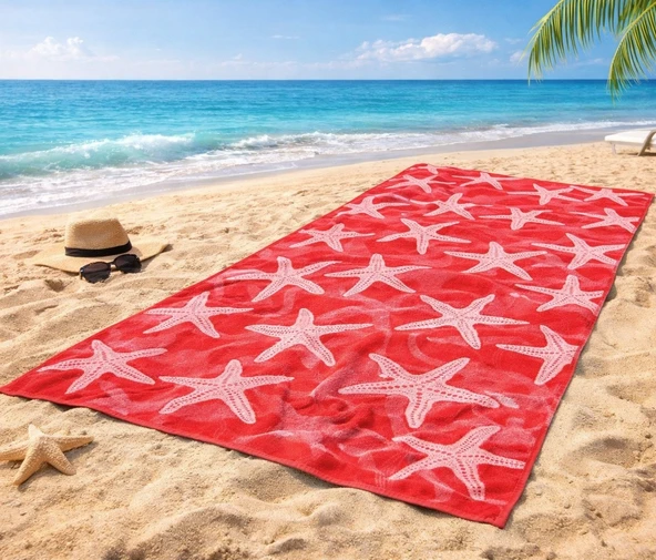 Özdilek Nice Plaj Havlusu (70x150)-Pink Stars ürün görseli 1
