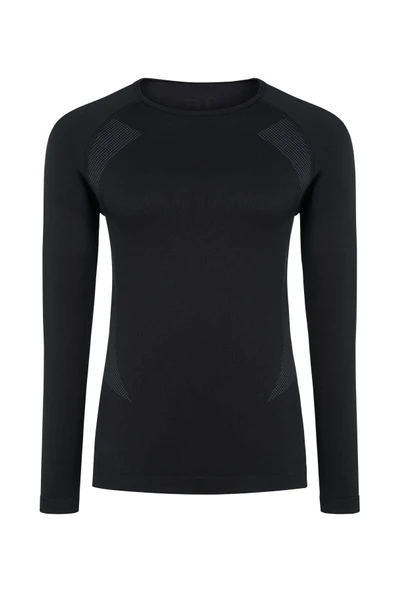 Thermoform Seamless Termal Sweatshirt Siyah - Resim 4