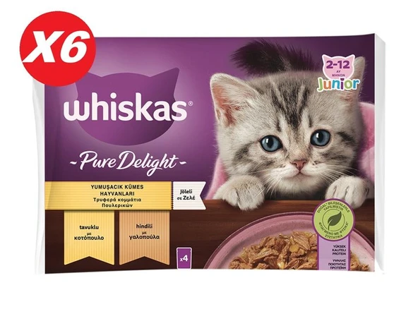 Whiskas Pouch Güveç Eti Yavru Kedi Kon.4x85Gr Set 6'LI ürün görseli 1