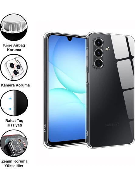 Abatech Samsung A17 Şeffaf Telefon Kılıfı - Resim 2