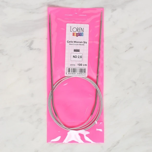 Loren Crafts 2.5 mm Çelik Misinalı Şiş 100 cm - Resim 2