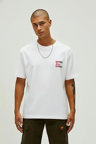 Bad Bear Beyond Erkek Beyaz Tshirt ürün görseli 1