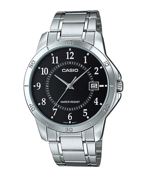 Casio MTP-V004D-1BUDF Quartz Çelik Gri Siyah Kadran 42 mm Erkek Kol Saati ürün görseli 1