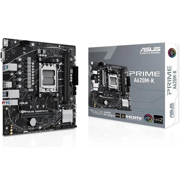 Asus Prıme A620M-K Ddr5 Hdmı Pcıe 16X V4.0 Am5 Matx ürün görseli 1