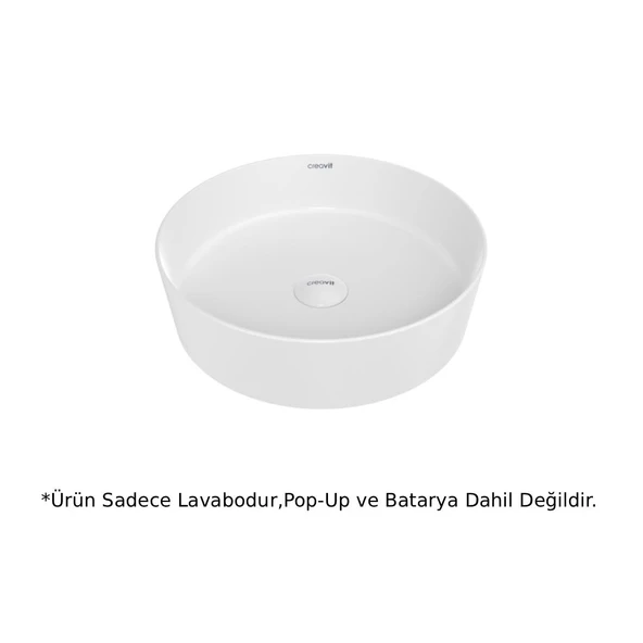 Creavit LP140 LOOP Masa Üstü Çanak Lavabo Beyaz 40cm ürün görseli 1