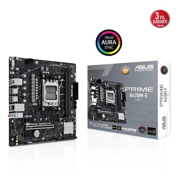 Asus Prime A620M-E/Csm Am5 Ryzen Vga Hdmi Dp 90Mb1F50-M0Eayc ürün görseli 1