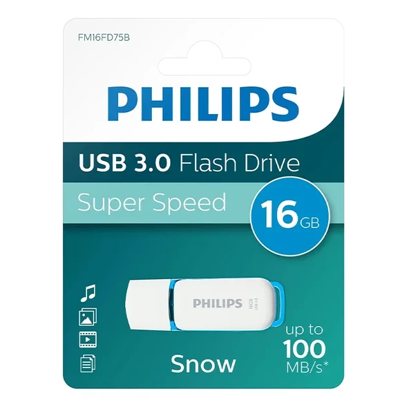 Philips FM16FD75B/97 16 Gb Usb 3.0 Snow Mavi Flash Driver Bellek ürün görseli 1