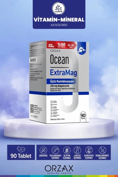 Ocean Extramag %50 Daha Fazla 90 Tablet- SKT: 02/2028 ürün görseli 1