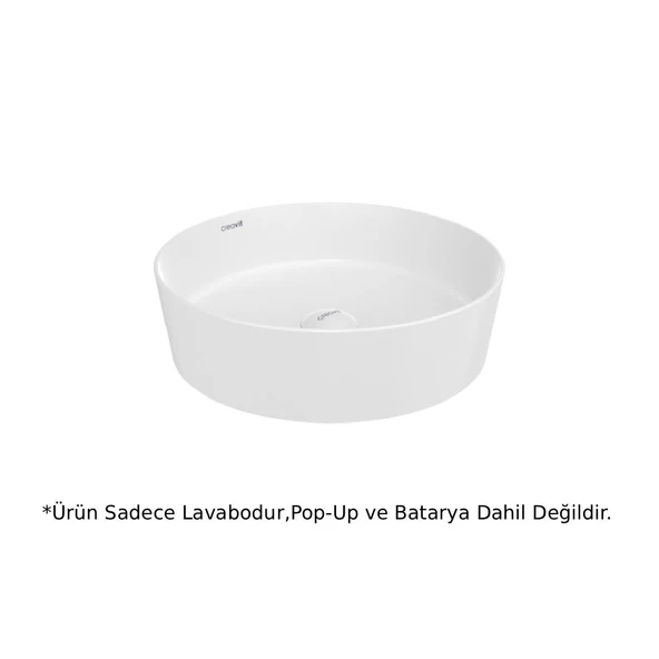 Creavit LP140 LOOP Masa Üstü Çanak Lavabo Beyaz 40cm - Resim 2