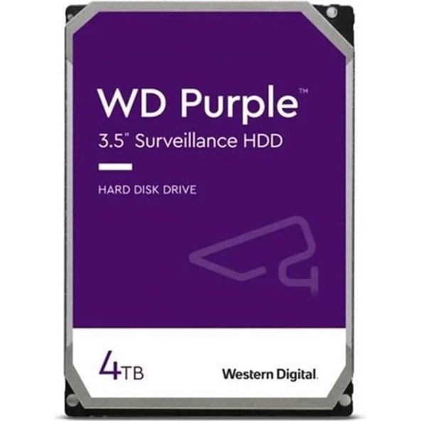 Wd 4Tb 3.5 Purple WD43PURZ Sata3 5400RPM 64MB 7-24 Guvenlık Harddisk (Hikvision) ürün görseli 1