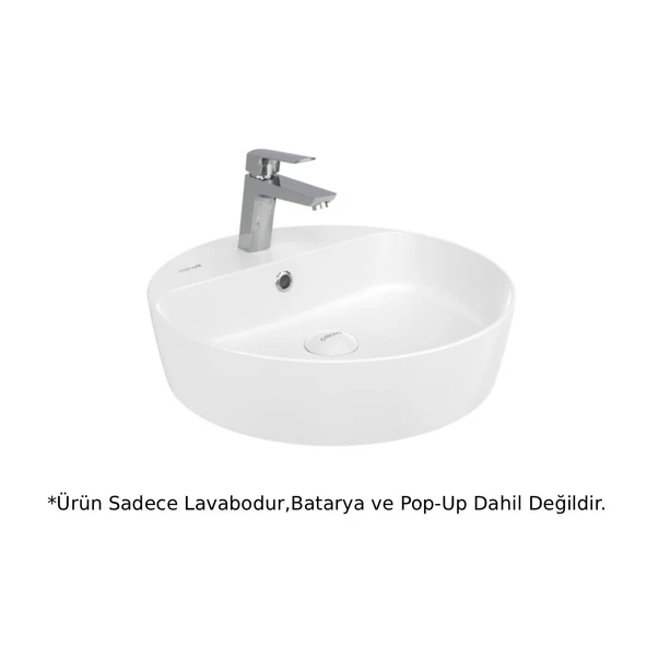 Creavit LP146 LOOP Masa Üstü Çanak Lavabo Beyaz 45cm - Resim 2