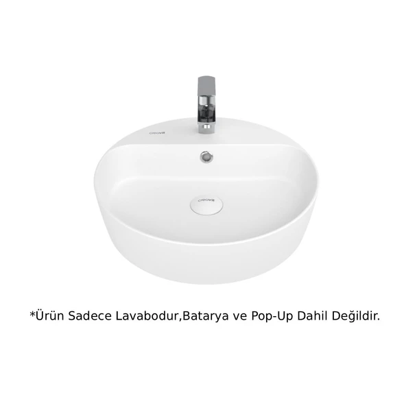 Creavit LP146 LOOP Masa Üstü Çanak Lavabo Beyaz 45cm ürün görseli 1