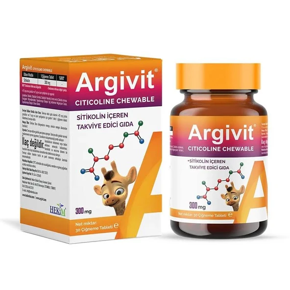 Argivit Citicoline Chewable 30 Çiğneme Tableti ürün görseli 1