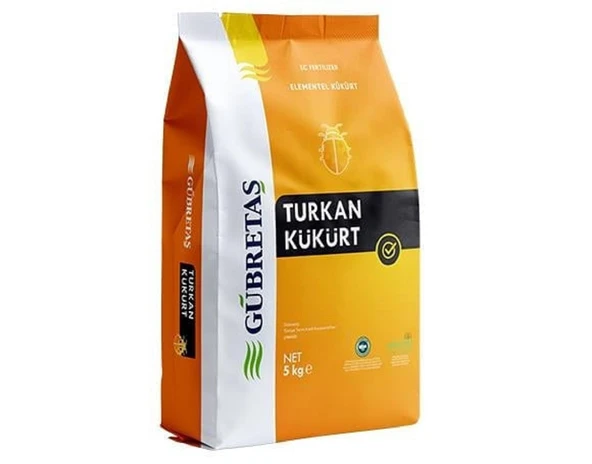 Tarım Kükürdü 5 Kg Sarı Toz Turkan Kükürt Orijinal Paket ürün görseli 1