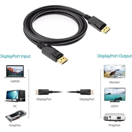 3 Metre Dp Display Port Kablo 144/165/240hz Destekli Displayport To Displayport 3mt Dp To Dp ürün görseli 1