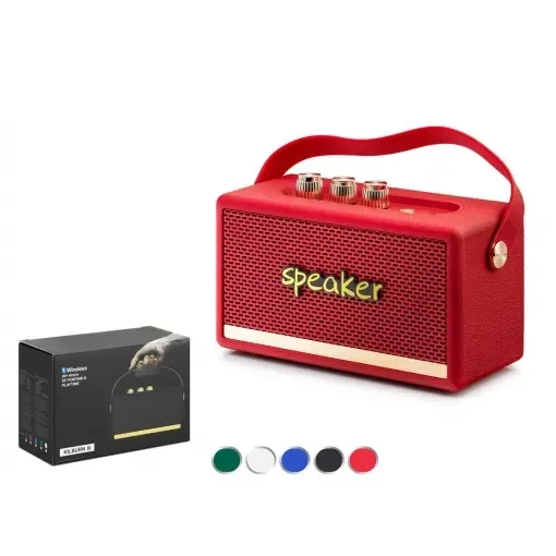 Hadron KILBURN3 Kırmızı Bluetooth Nostalji Speaker168-103-72MM ürün görseli 1