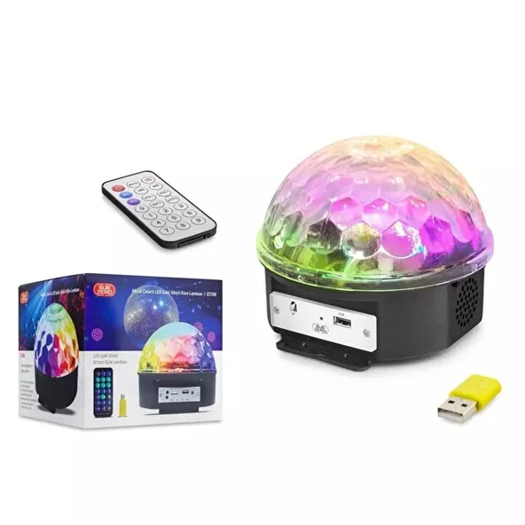 Subzero GT200 LED Işıklı Sihirli Küre Lamba | Bluetooth Müzik Çalar & Uzaktan Kumandalı Gece Lambası ürün görseli 1