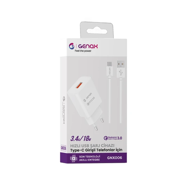 GNX-006 3.4A 18W Type-C Şarj Cihazı ürün görseli 1