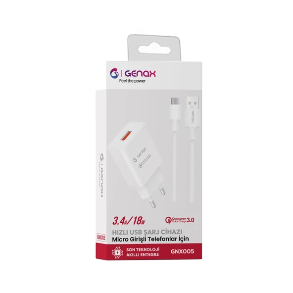 GNX-005 3.4A 18W Micro Şarj Cihazı ürün görseli 1