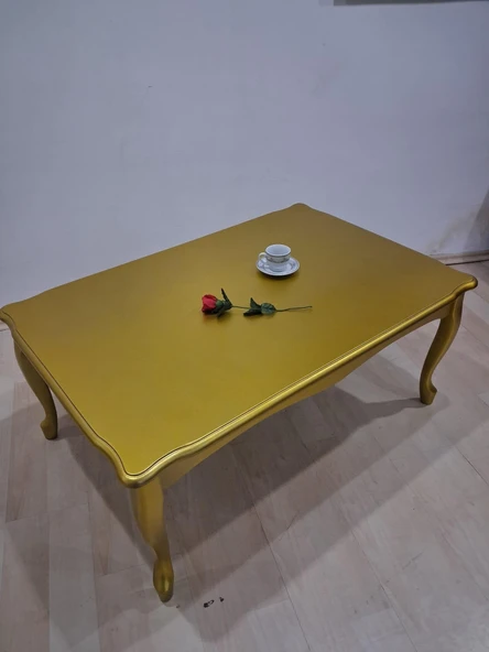 Orta Sehpa  Demonte 90683 Model Kayın  Aslan Lükens Ayak Gold Renk El Yapım ürün görseli 1