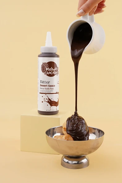 Bitter Tatlı Sosu 330 gr - Waffle & Krep & Pankek Sosu - Resim 3