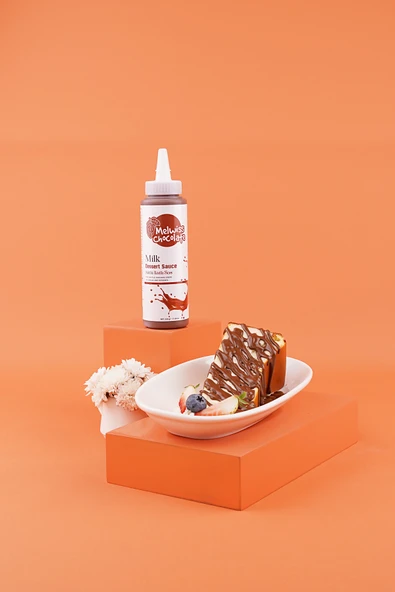 Sütlü Tatlı Sosu 330 gr - Waffle & Krep & Pankek Sosu - Resim 3