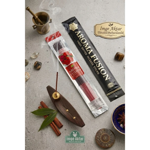 Darshan Aroma Fusion Kırmızı Gül (Red Rose) El Yapımı 15 Adet Çubuk Tütsü 28 cm ürün görseli 1