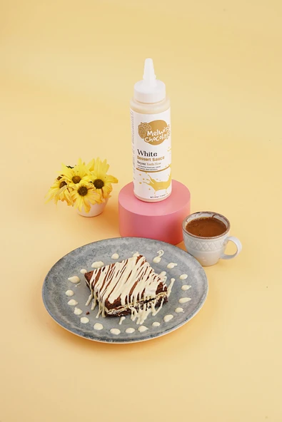 Beyaz Tatlı Sos 330 gr - Waffle & Krep & Pankek Sosu - Resim 3