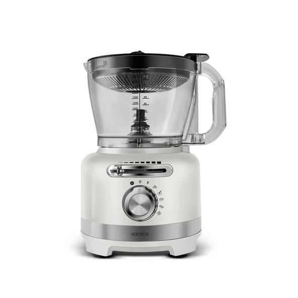 Karaca Multiblend Artisan Retro Mutfak Robotu 1000W - Cream - Resim 6