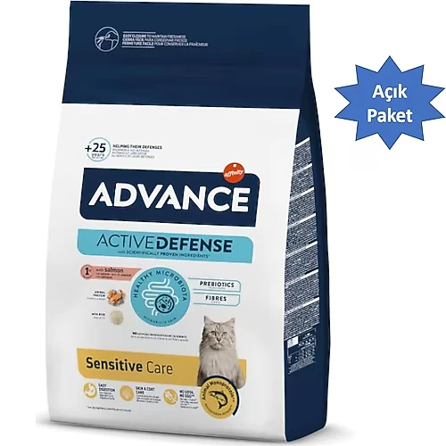 Advance Sensitive Somonlu 1 kg Yetişkin Kedi Maması - Açık Paket ürün görseli 1