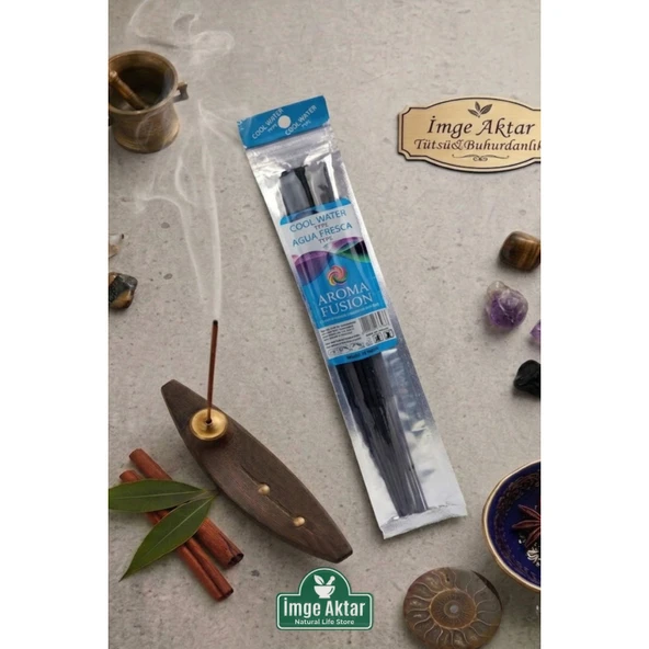 Darshan Aroma Fusion Cool Water Type El Yapımı 15 Adet Çubuk Tütsü 28 cm ürün görseli 1