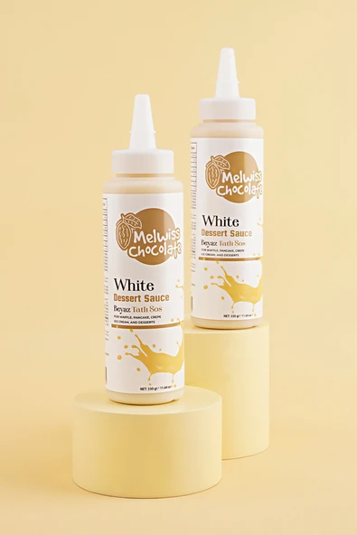 Beyaz Tatlı Sos 330 gr - Waffle & Krep & Pankek Sosu - Resim 6