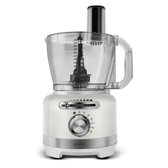 Karaca Multiblend Artisan Retro Mutfak Robotu 1000W - Cream - Resim 5