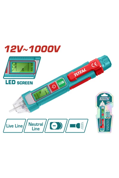 Total Dijital Led Ekranlı Ac Voltaj Dedektörü THT210003 ürün görseli 1