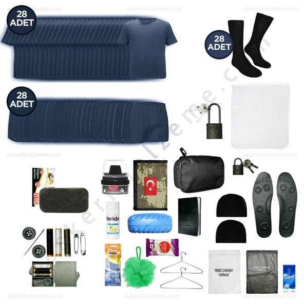 Askerimalzeme.com - 28'li Yazlık EKONOMİK Havacı Bedelli Asker Seti - Asker Kolisi - Askeri Malzeme ürün görseli 1