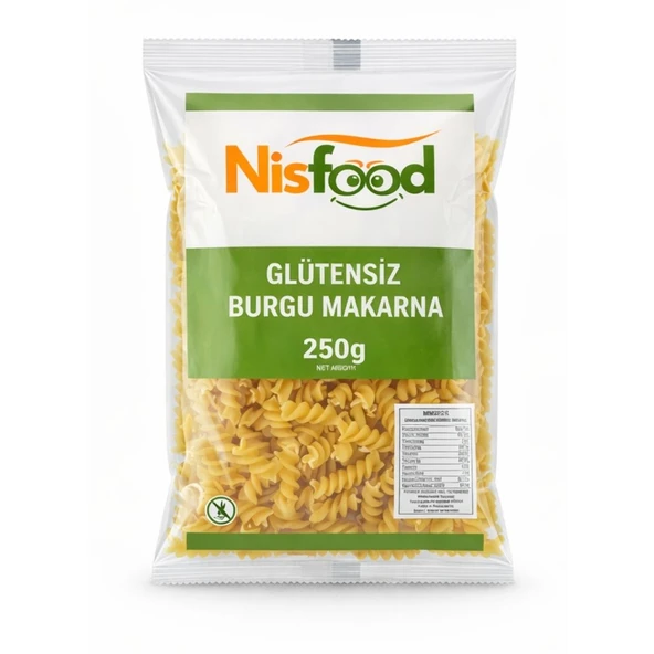 Glütensiz Burgu Makarna 250 gr NisFood ürün görseli 1