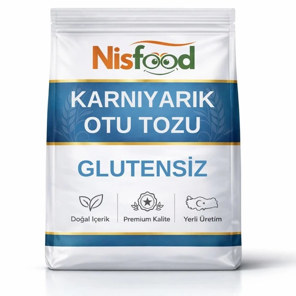 Glutensiz Karnıyarık Otu Tozu NisFood - 1 kg ürün görseli 1