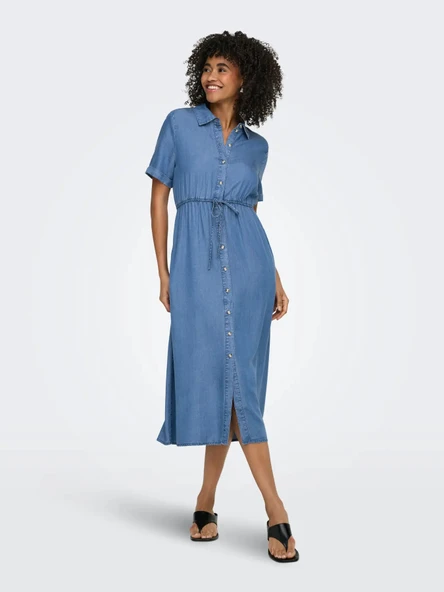15363971 ONLCHARIS LIFE 2/4 SHIRT DRESS WVN CC ürün görseli 1