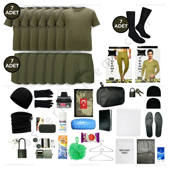 Askerimalzeme.com - 7'li Kışlık EKONOMİK Jandarma Bedelli Asker Seti - Asker Kolisi - Askeri Malzeme ürün görseli 1