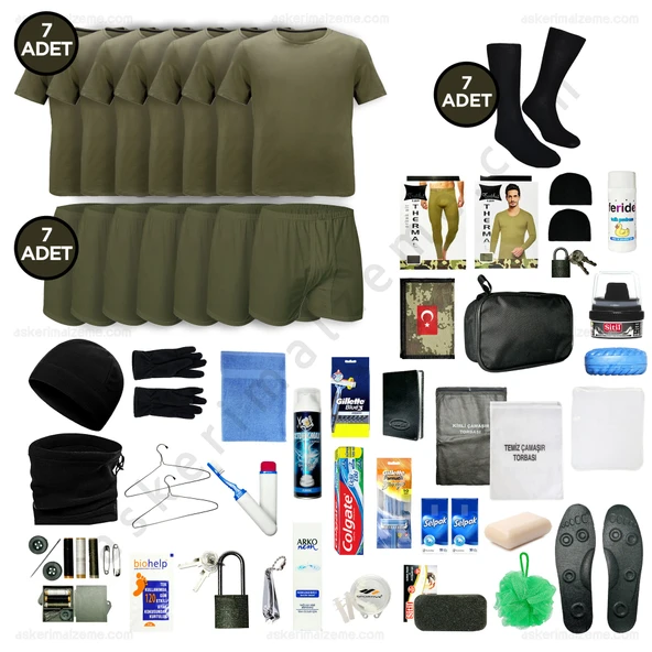 Askerimalzeme.com - 7'li Kışlık TAVSİYE Jandarma Bedelli Asker Seti - Asker Kolisi - Askeri Malzeme ürün görseli 1
